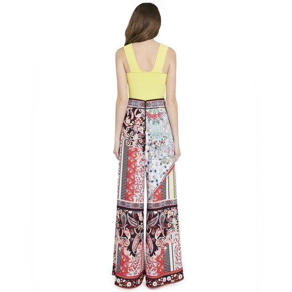 Alice + Olivia Soraya Floral Printed Pant Sz 12 - Picture 5 of 9